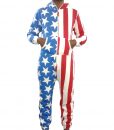 Mens Red Onesie Zipper Hoodie Tracksuit