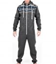 Mens Charcoal Onesie Hoodie Tracksuit