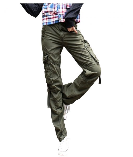 army green trousers