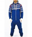 Mens Blue Onesie Hoodie Tracksuit