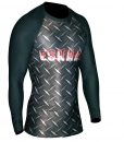 Mens Metal Long Sleeve Rash Guard Shirt