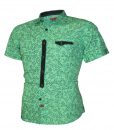 Green Mens Short Sleeve Dress Shirts
