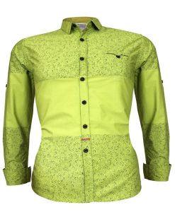 Green Mens Full Sleeve Shirt