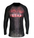 Mens Black Long Sleeve Rash Guard Shirt