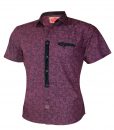 Purple Mens Short Sleeve Dress