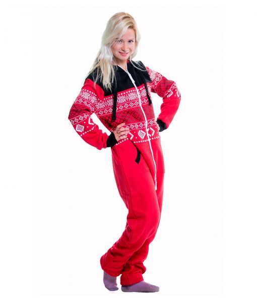 red criscross hoodie