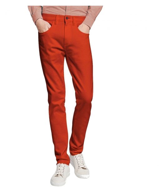 red drill pants