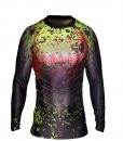 Mens Yellow Long Sleeve Rash Guard Shirt