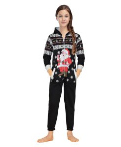 Santa Claus Black Onesie