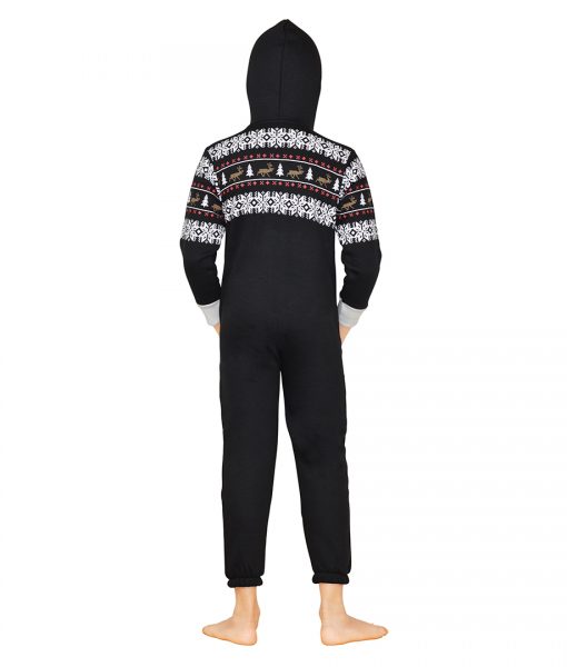 Santa Claus Black Onesie